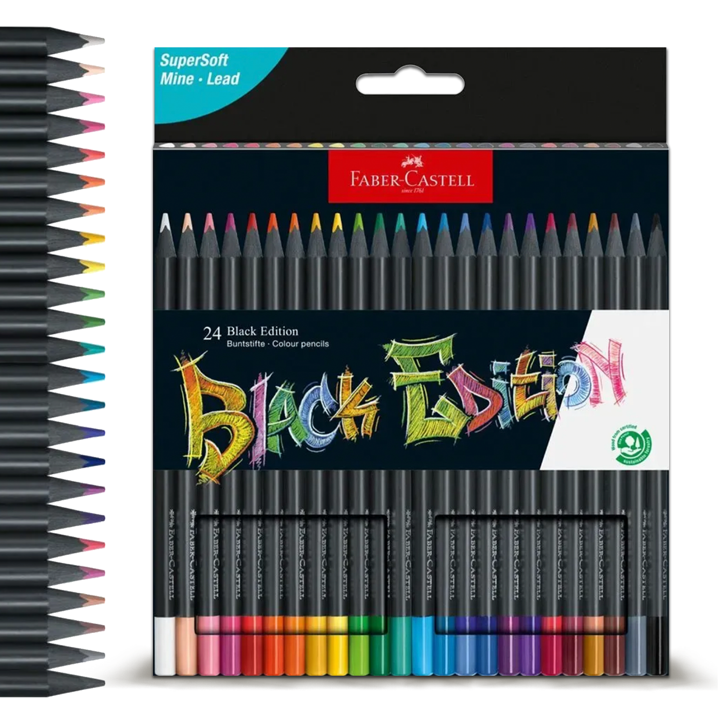 Faber Castell Black Edition Colour Pencils (24pcs)