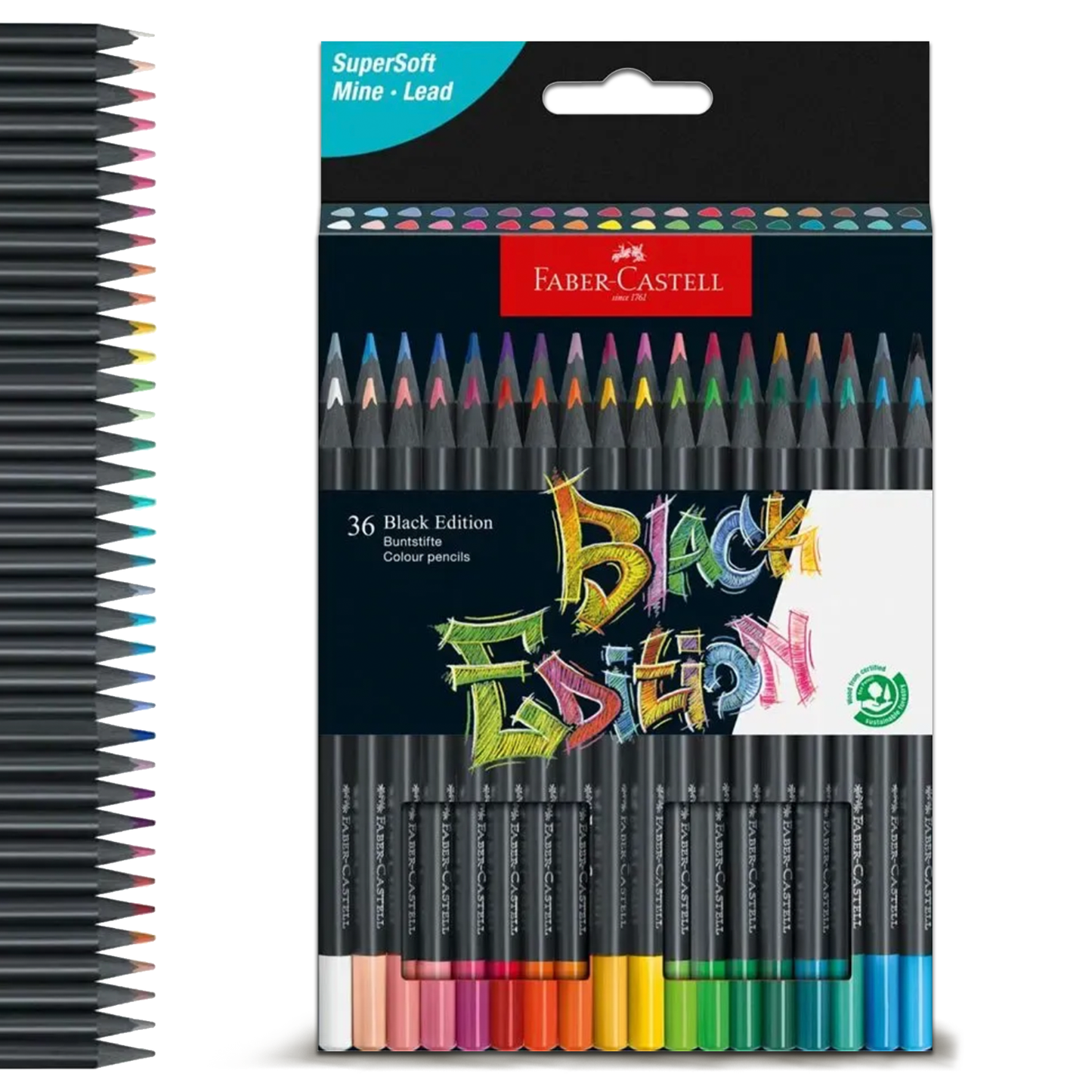 Faber Castell Black Edition Colour Pencils (36pcs)