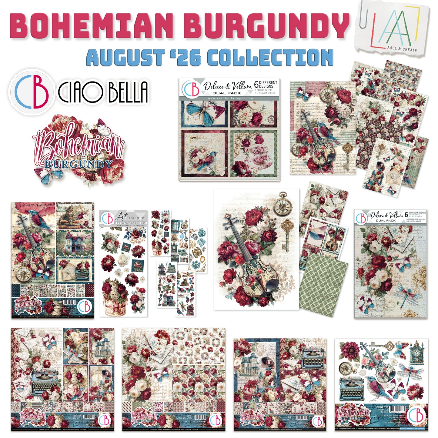 Ciao Bella Bohemian Burgundy Bundle