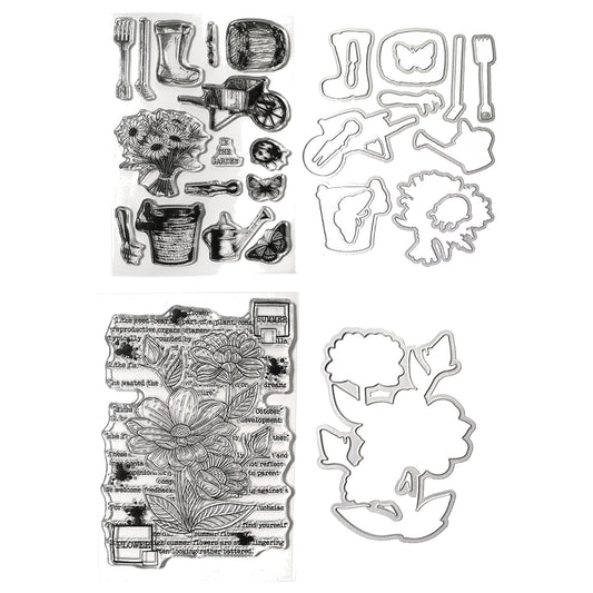 Elizabeth Craft Designs In the Garden Stamp & Die Set Bundle