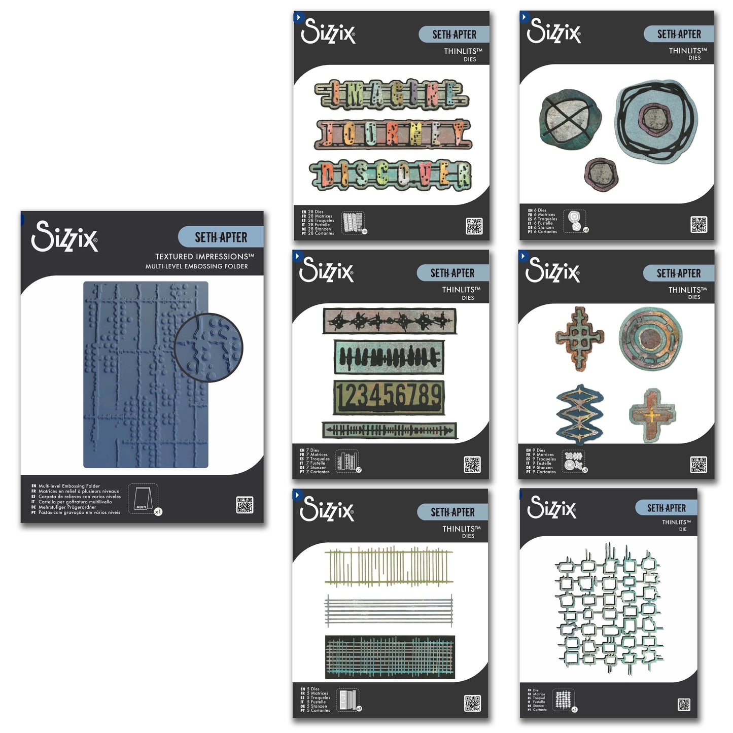 Sizzix Thinlits & Embossing Folder Complete Collection by Seth Apter