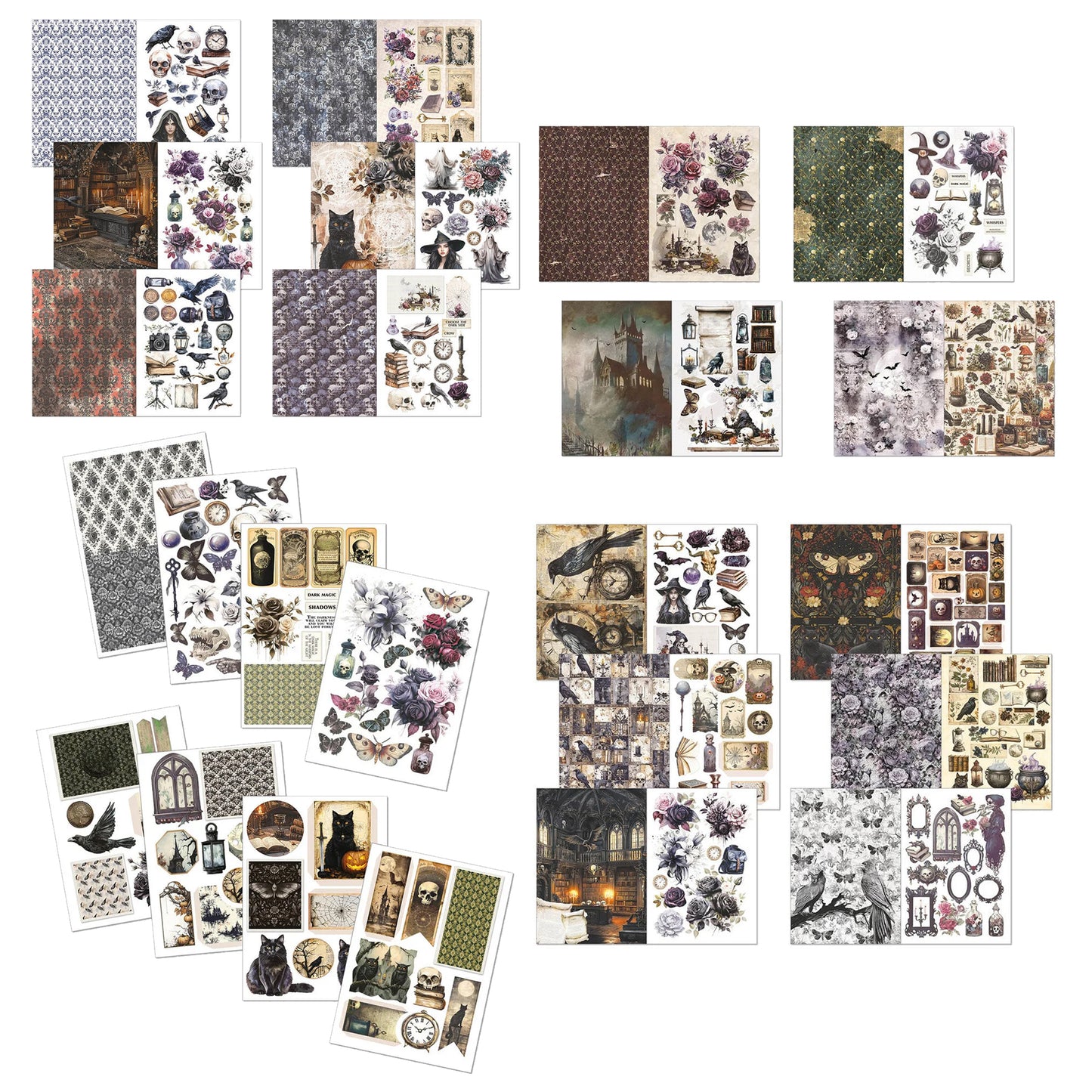 Ciao Bella Dark Academia A4 Junk Journal Ephemera Book (32pcs)