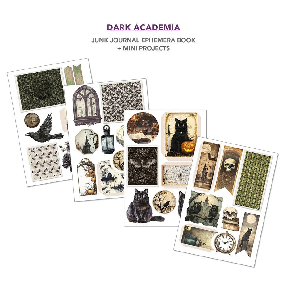 Ciao Bella Dark Academia A4 Junk Journal Ephemera Book (32pcs)