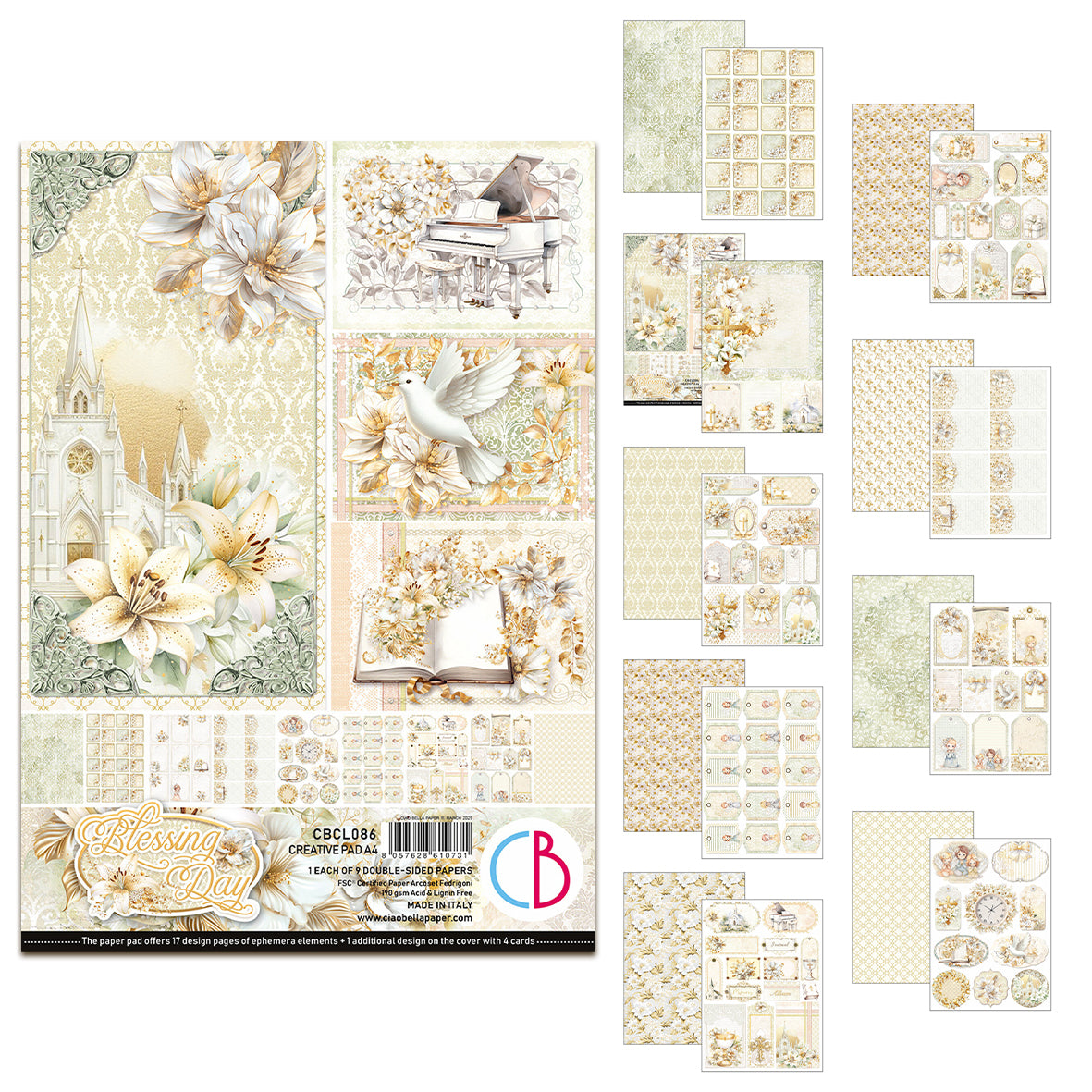 Ciao Bella Blessing Day A4 Creative Pad (9pcs)
