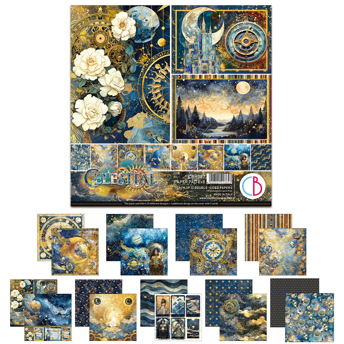 Ciao Bella Celestial 8x8 Inch Paper Pad (12pcs)
