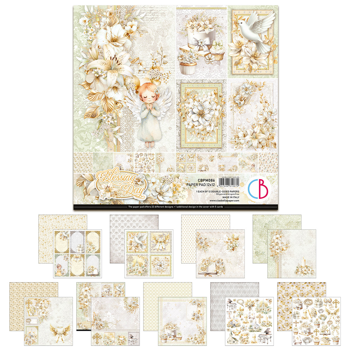 Ciao Bella Blessing Day 12x12 Inch Paper Pad (12pcs)