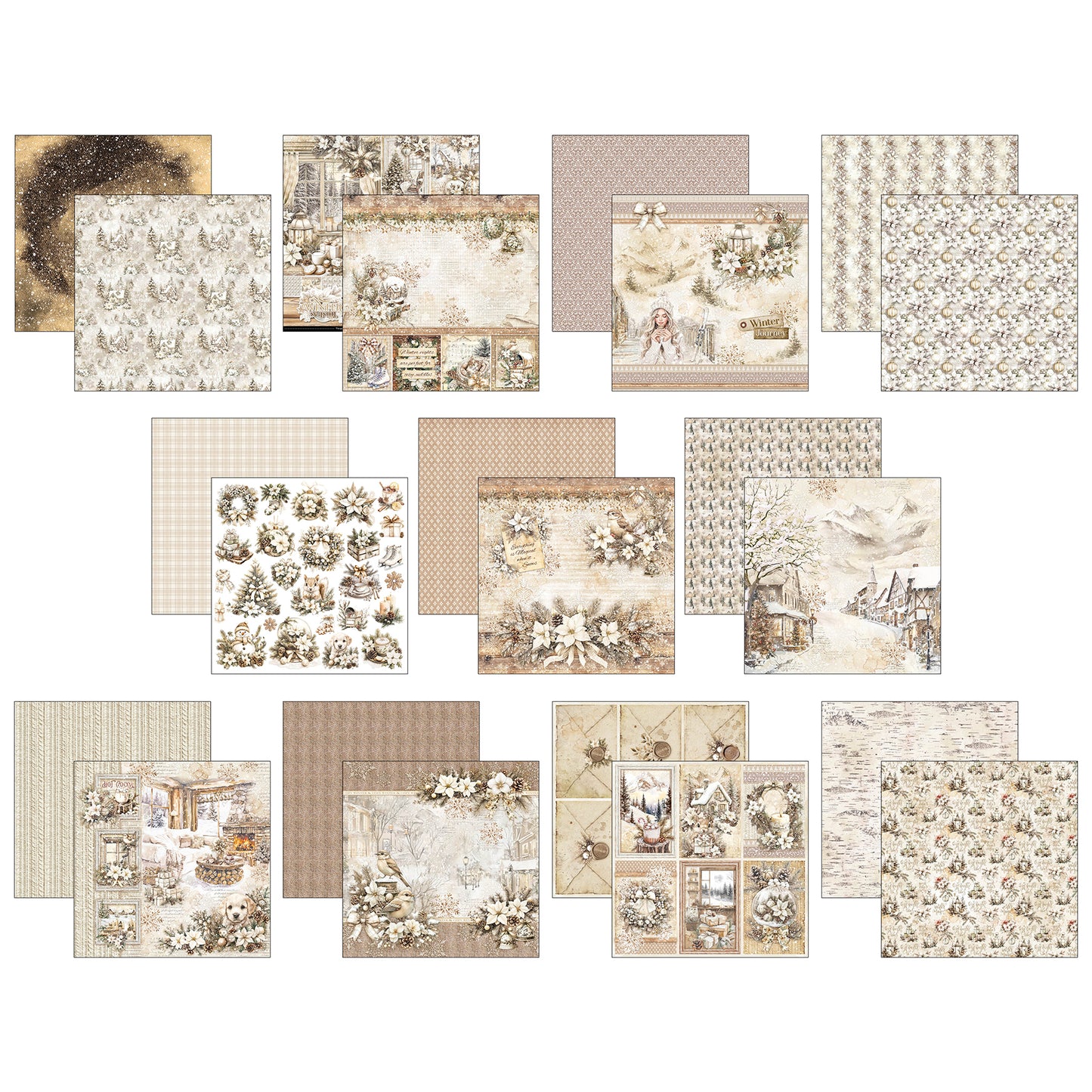 Ciao Bella Winter Season 12x12 Inch Paper Pad (12pcs)