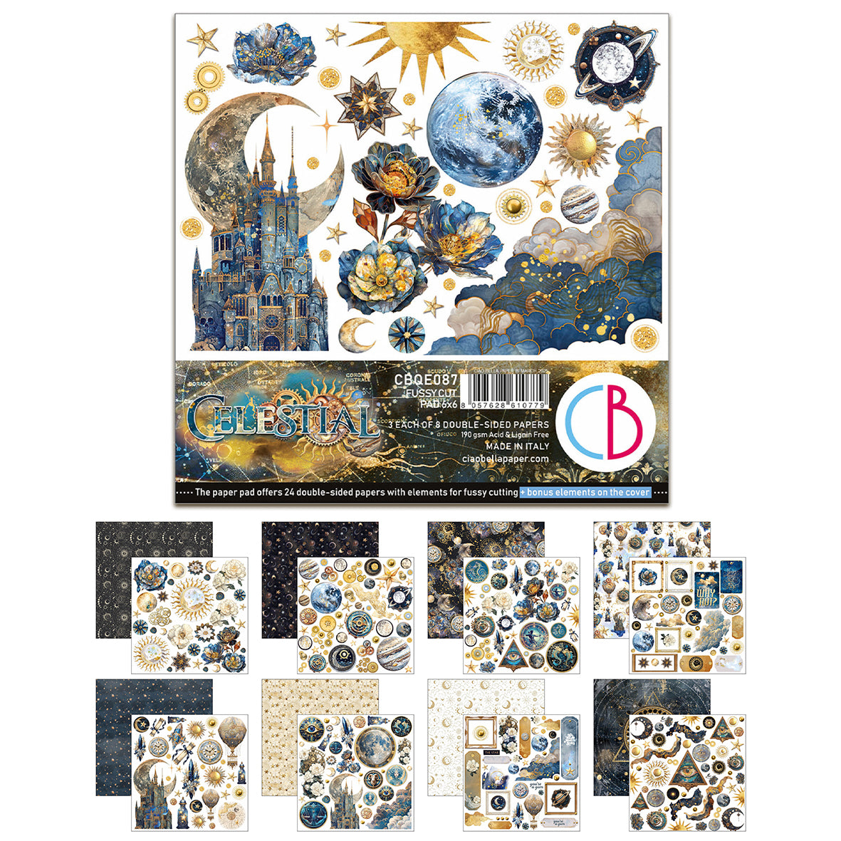 Ciao Bella Celestial 6x6 Inch Fussy Cut Pad (24pcs)