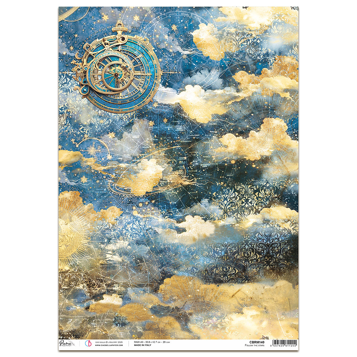 Ciao Bella Celestial A3 Rice Paper Follow the Stars (1pc)