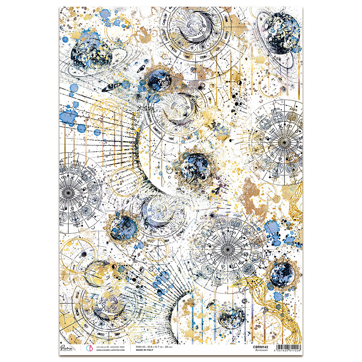 Ciao Bella Celestial A3 Rice Paper Astronomy (1pc)