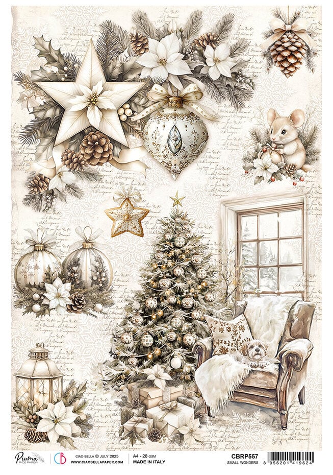 Ciao Bella Winter Season A4 Rice Paper Small Wonders (1pc)
