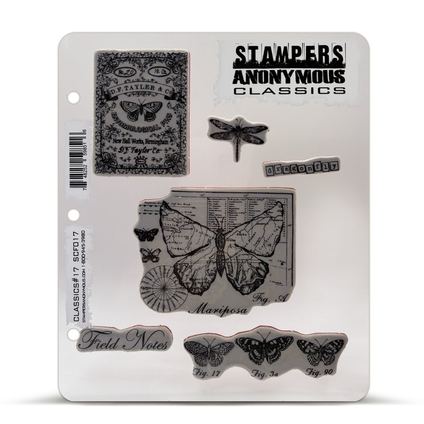 Stampers Anonymous Classics #17 Tim Holtz Cling Stamps