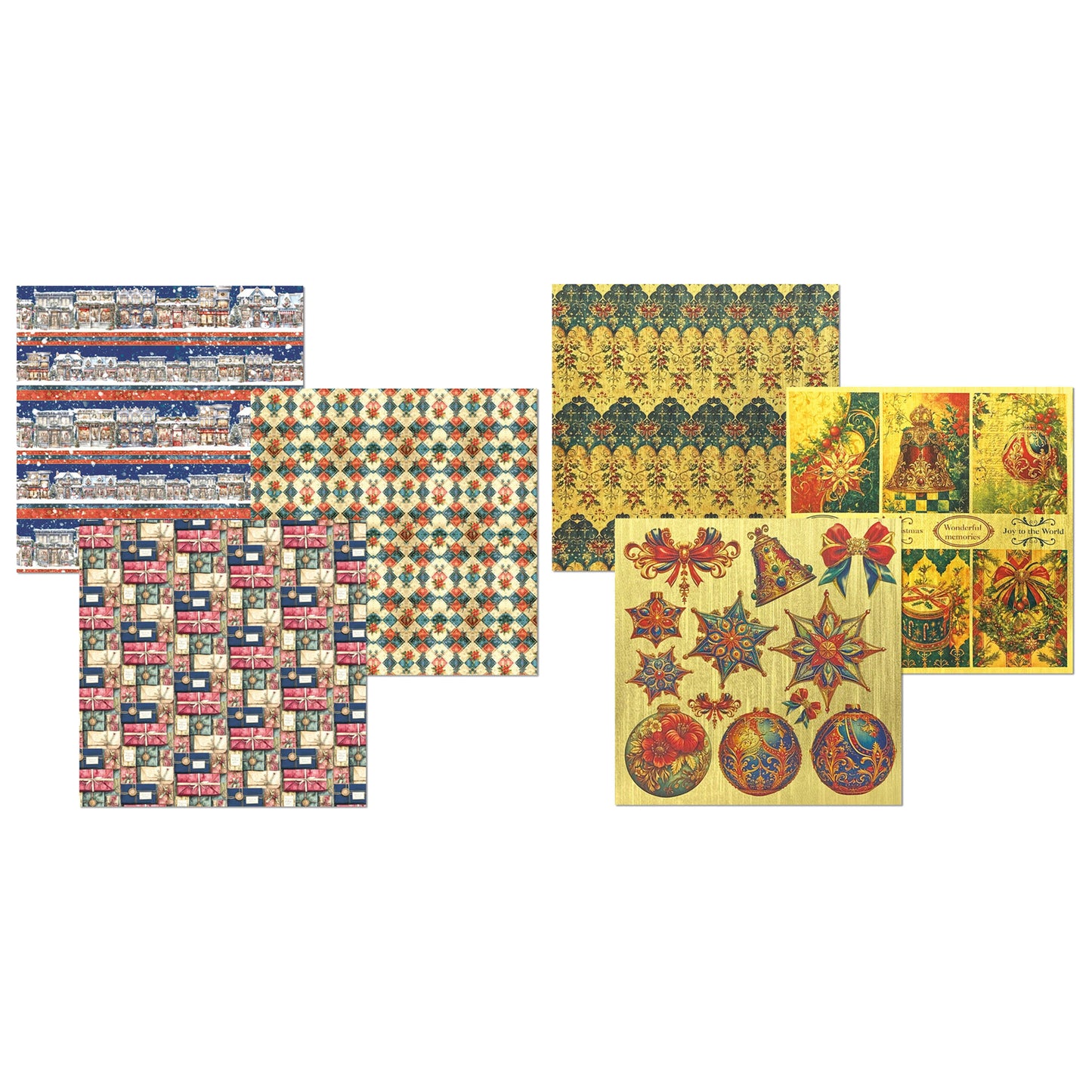 Ciao Bella Toy Shop 6x6 Inch Deluxe Paper Gold & Vellum Dual Pack Mixed (6pcs)