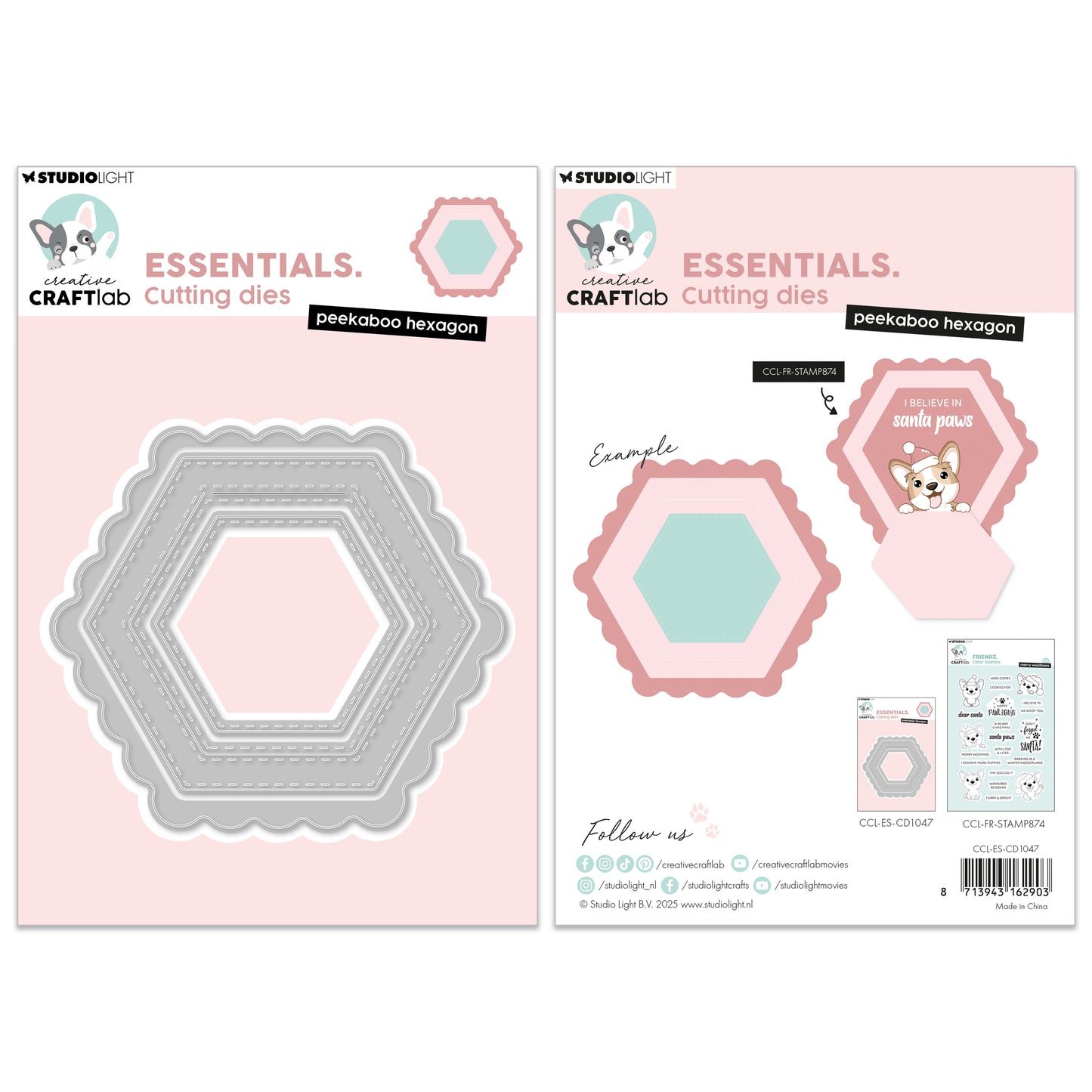 Creative Craftlab Essentials Cutting Die Peekaboo Hexagon