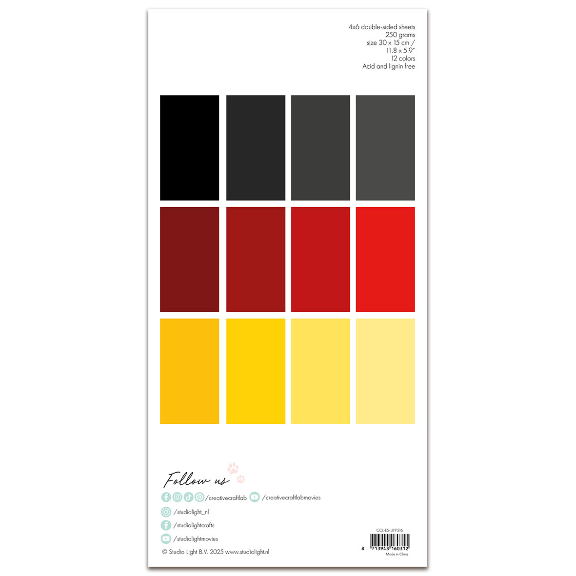 Creative Craftlab Essentials Unicolor Paper Pad - Bees & Bugs