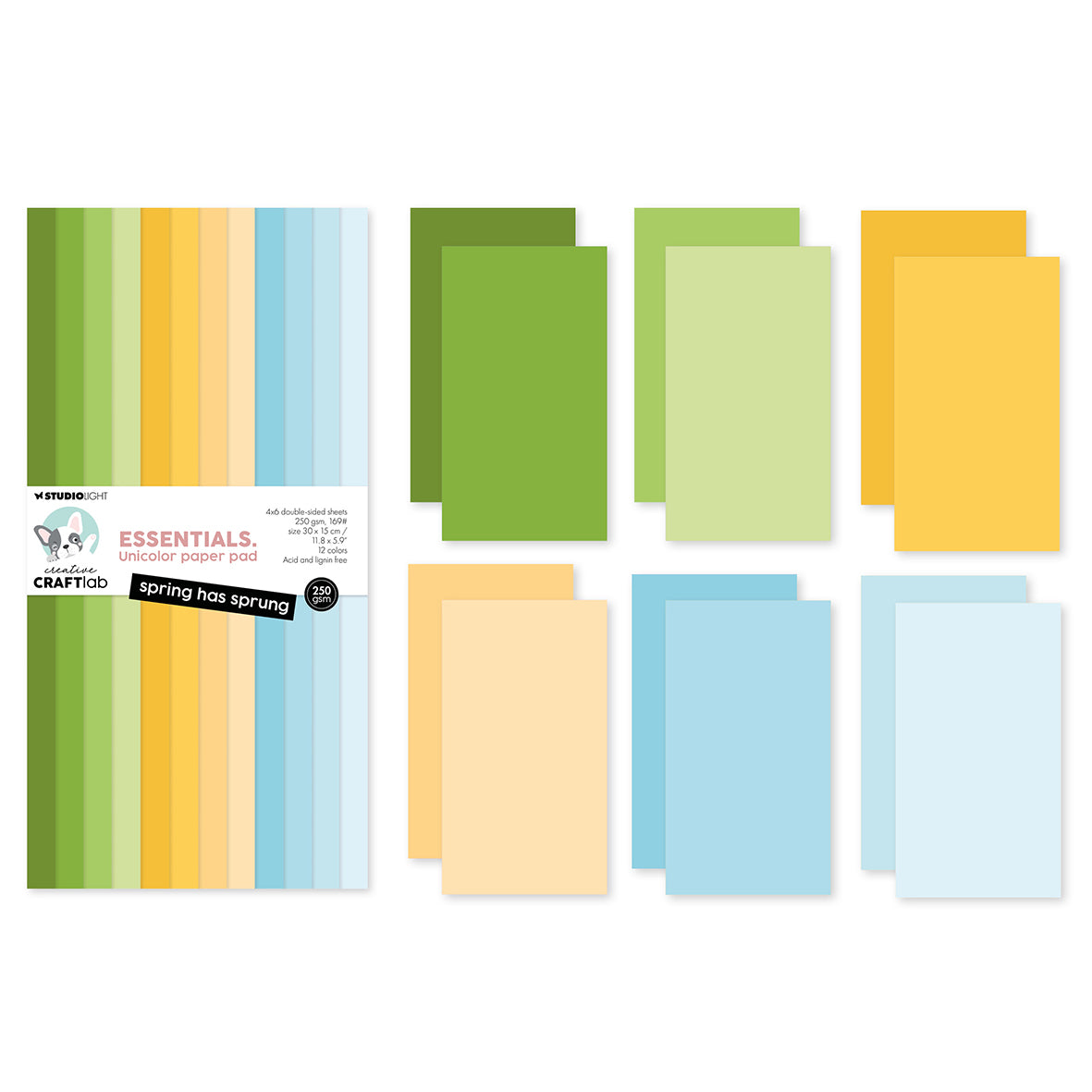 Creative Craftlab Unicolor Paper Pad Spring has sprung Essentials