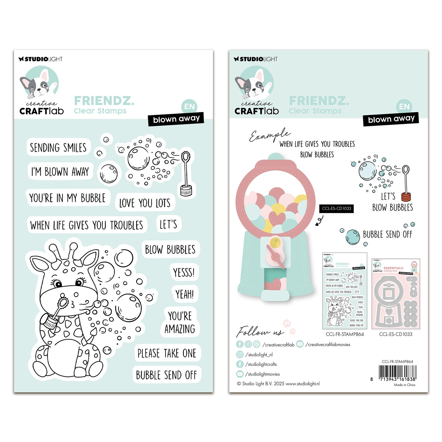 Creative Craftlab Clear Stamp Blown away Friendz