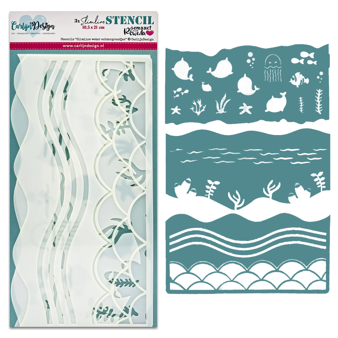 CarlijnDesign Stencils Water Backgrounds