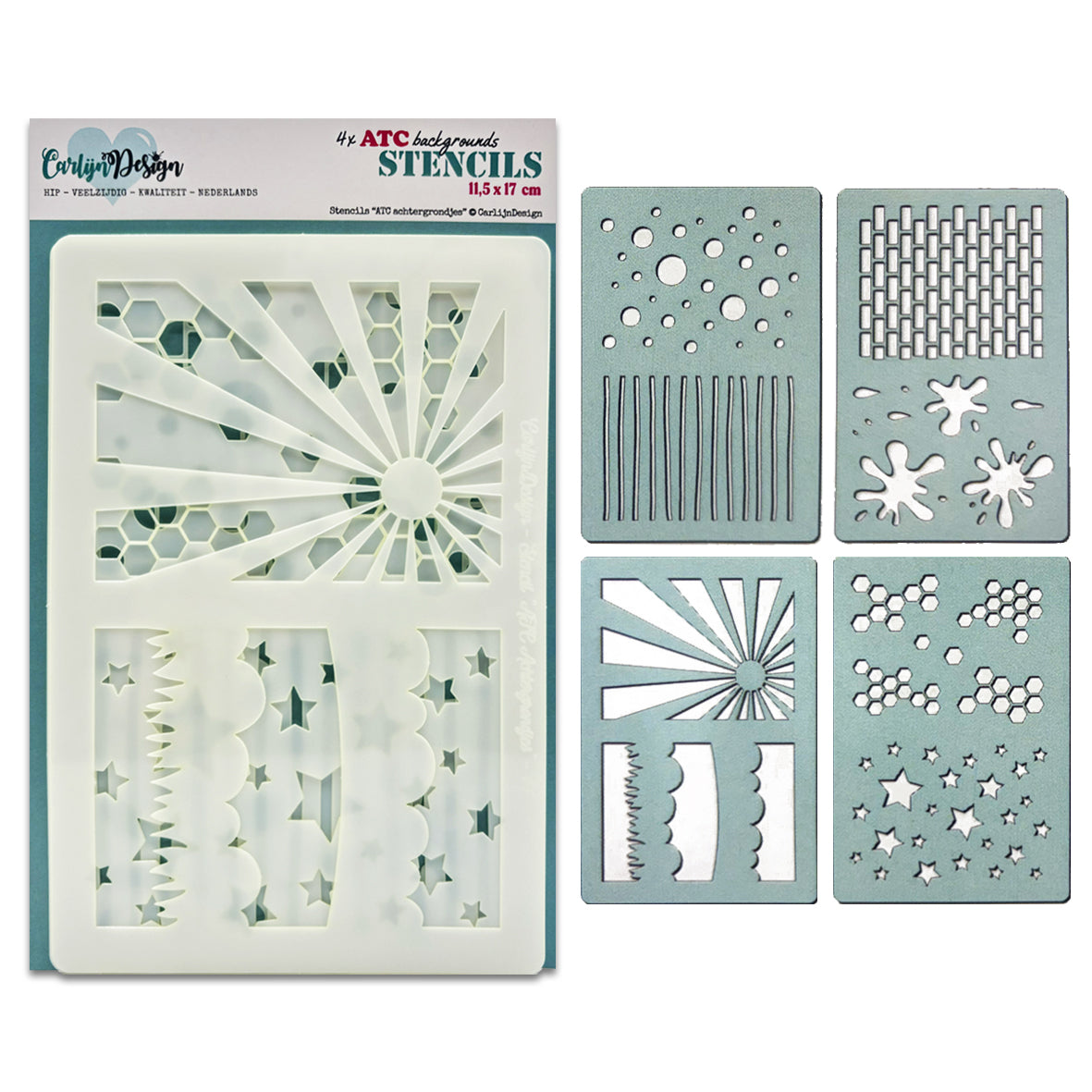CarlijnDesign Stencils ATC Backgrounds