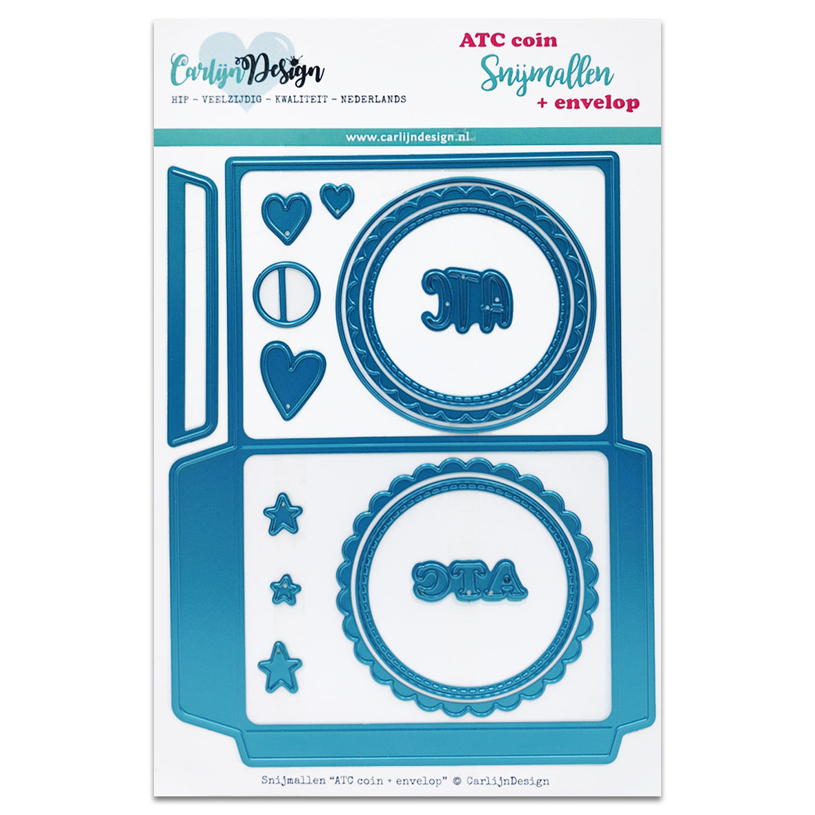 CarlijnDesign Dies ATC Coin Circles + Envelope