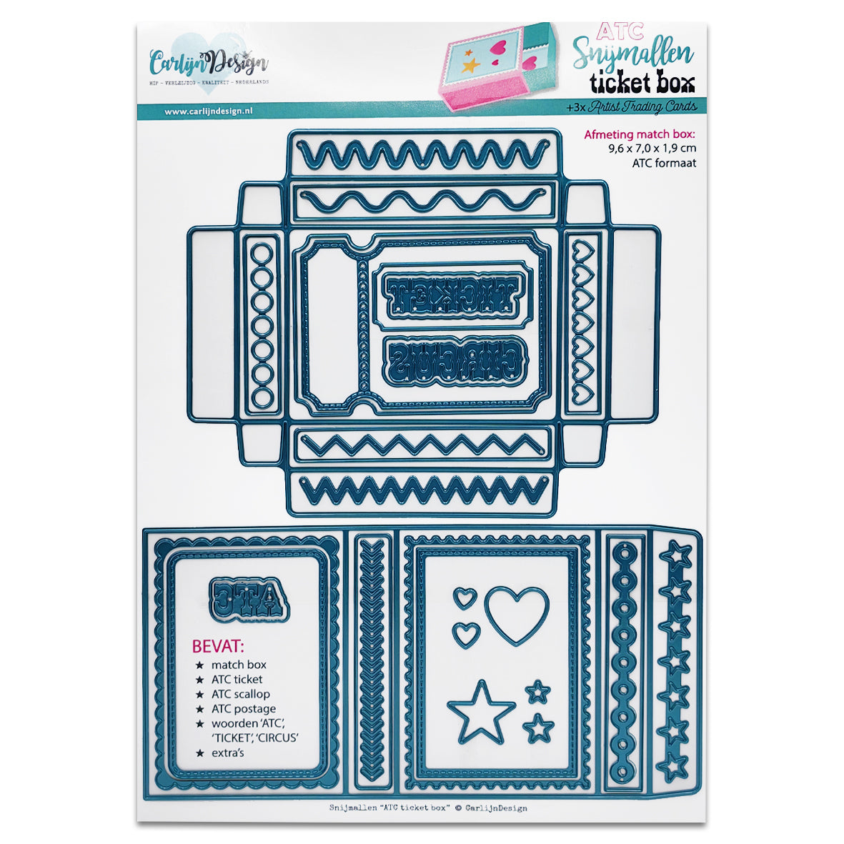 CarlijnDesign Dies ATC Ticket Box