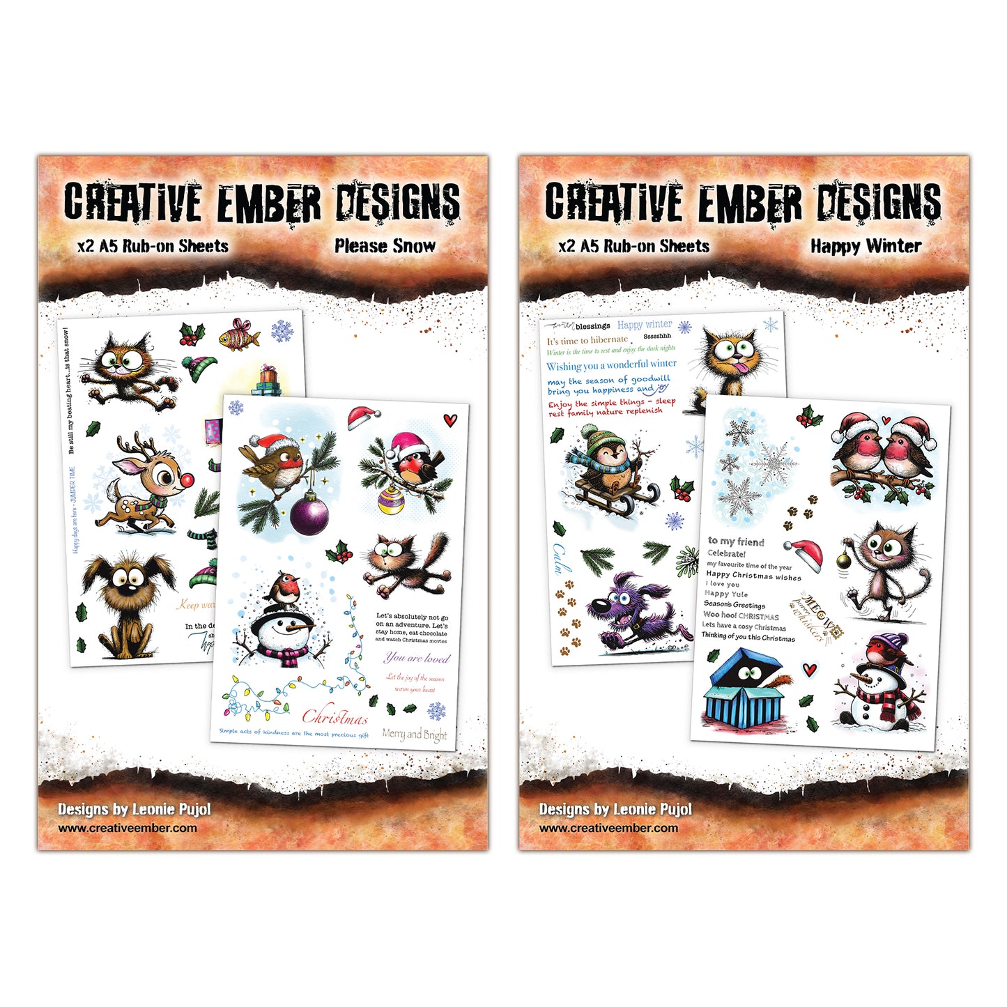 Creative Ember Designs Christmas 2025 Rub Ons Bundle