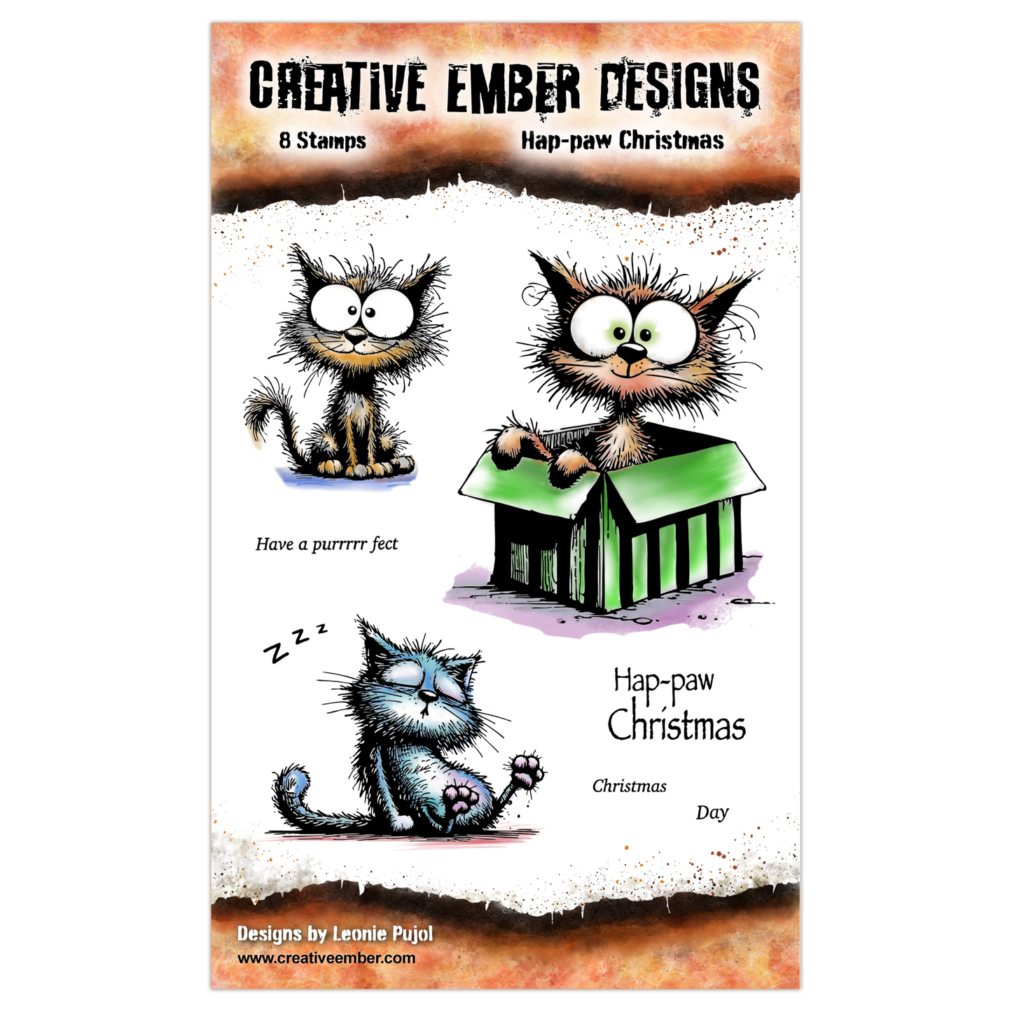 Creative Ember Designs Hap-paw Christmas - A6 Stamp Set