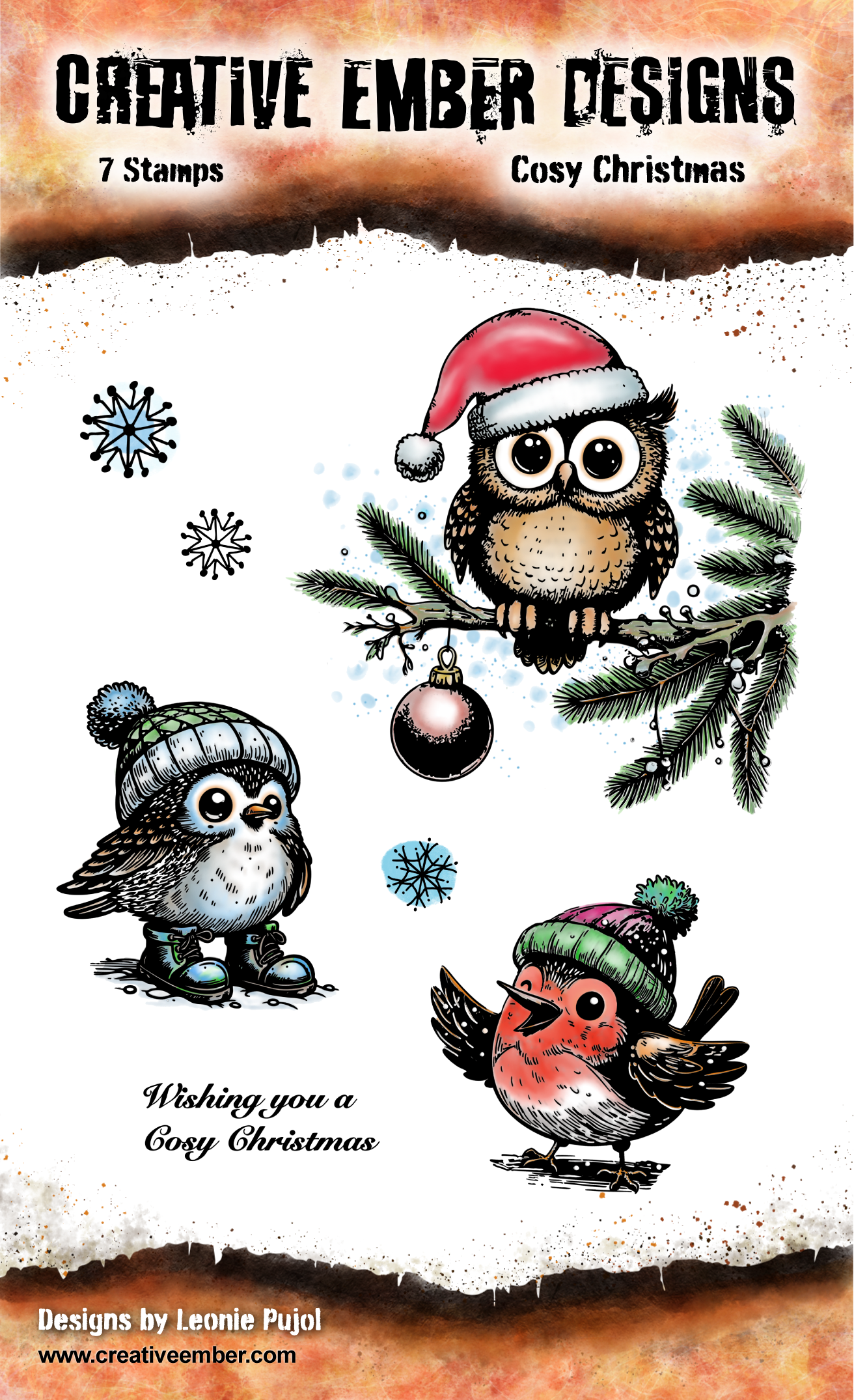 Creative Ember Designs Cosy Christmas - A6 Stamp Set