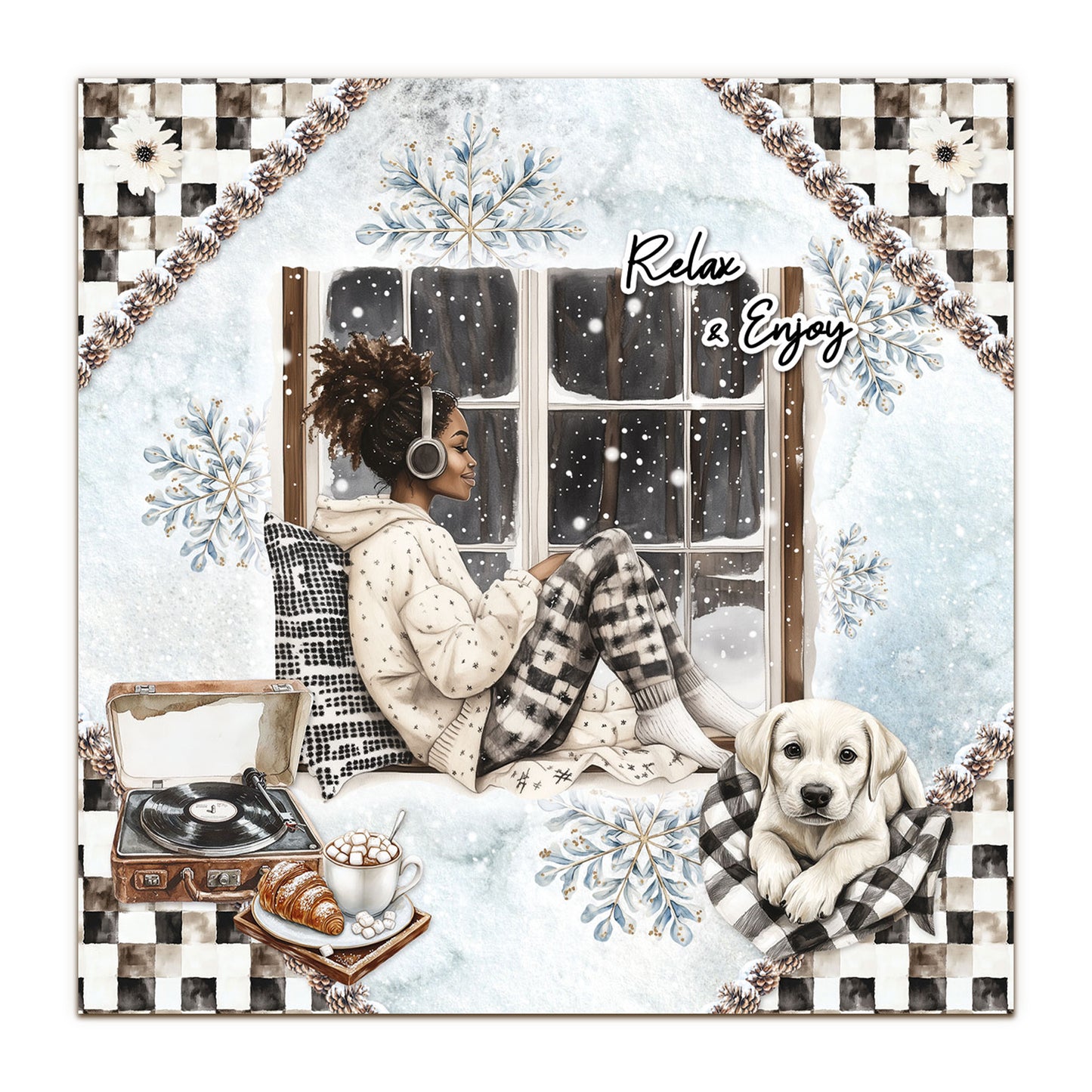 Studio Light Essentials Snowy Winter Days Card Making & Die Cut Paper Pad Bundle