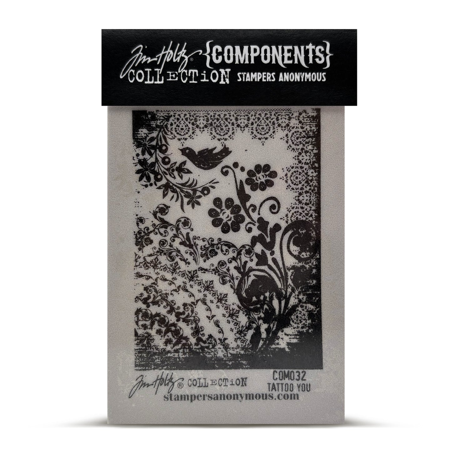Stampers Anonymous Tattoo You Tim Holtz Components Cling Mount Collage Stamp