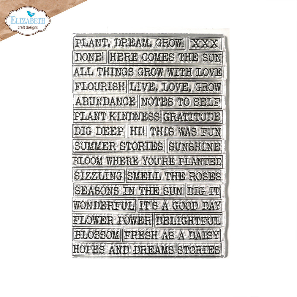 Elizabeth Craft Designs In the Garden Stamps Journal Phrases 5