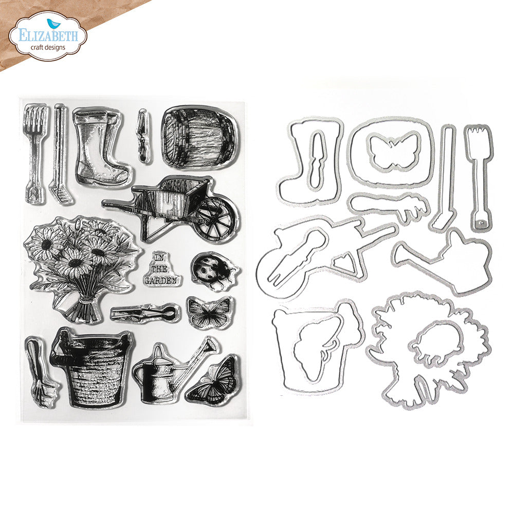 Elizabeth Craft Designs In the Garden Stamp and Die Set Garden of Love