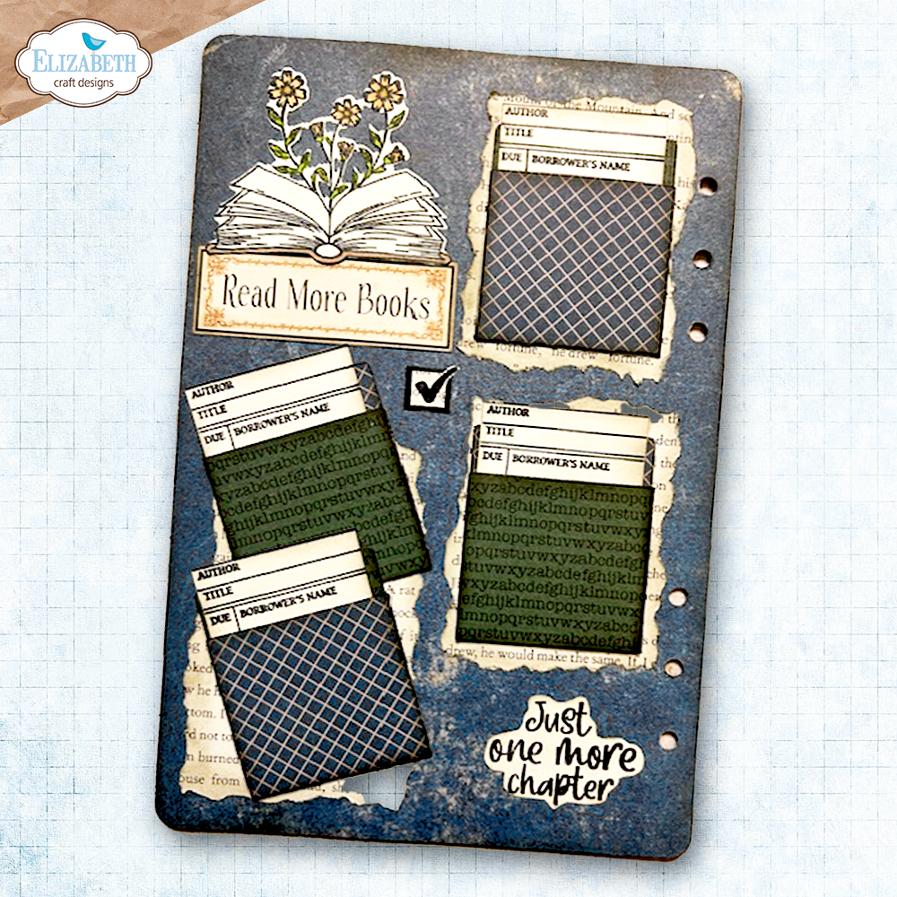 Elizabeth Craft Designs Rest & Relaxation Stamp and Die Set Book Lover by Everyday Memories
