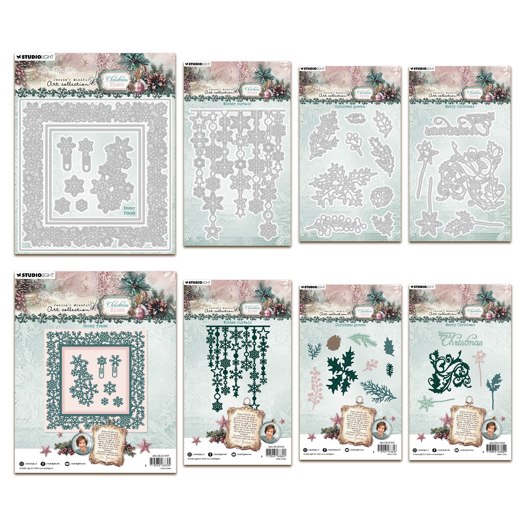 Studio Light Jenine's Mindful Art Christmas Blush Die Bundle – AALL ...