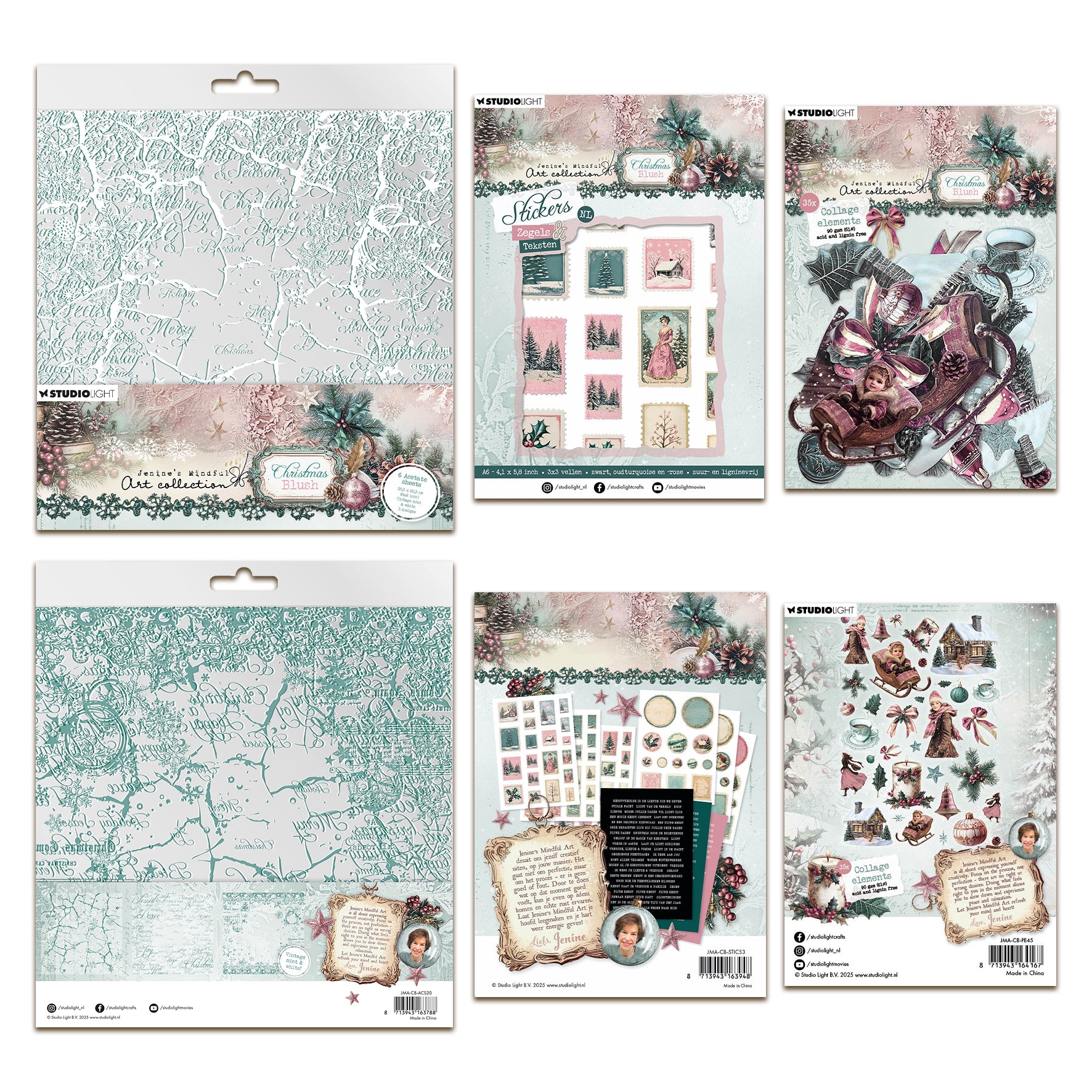 Studio Light Jenine's Mindful Art Christmas Blush Elements Bundle ...