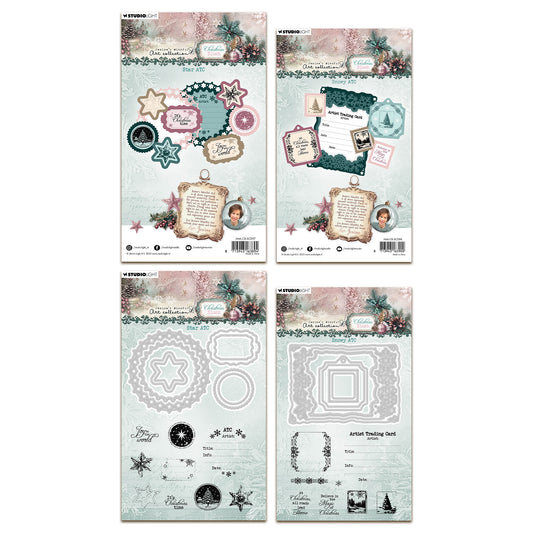 Studio Light Jenine's Mindful Art Christmas Blush Stamp & Die Bundle