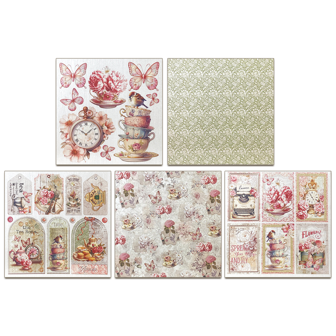 Ciao Bella Timeless Moments 6x6 Inch Deluxe Paper Silver (5pcs)