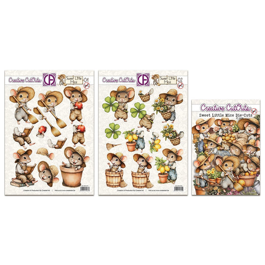 Creatief Art Sweet Little Mice Creative CutOuts Bundle - 3 Packs
