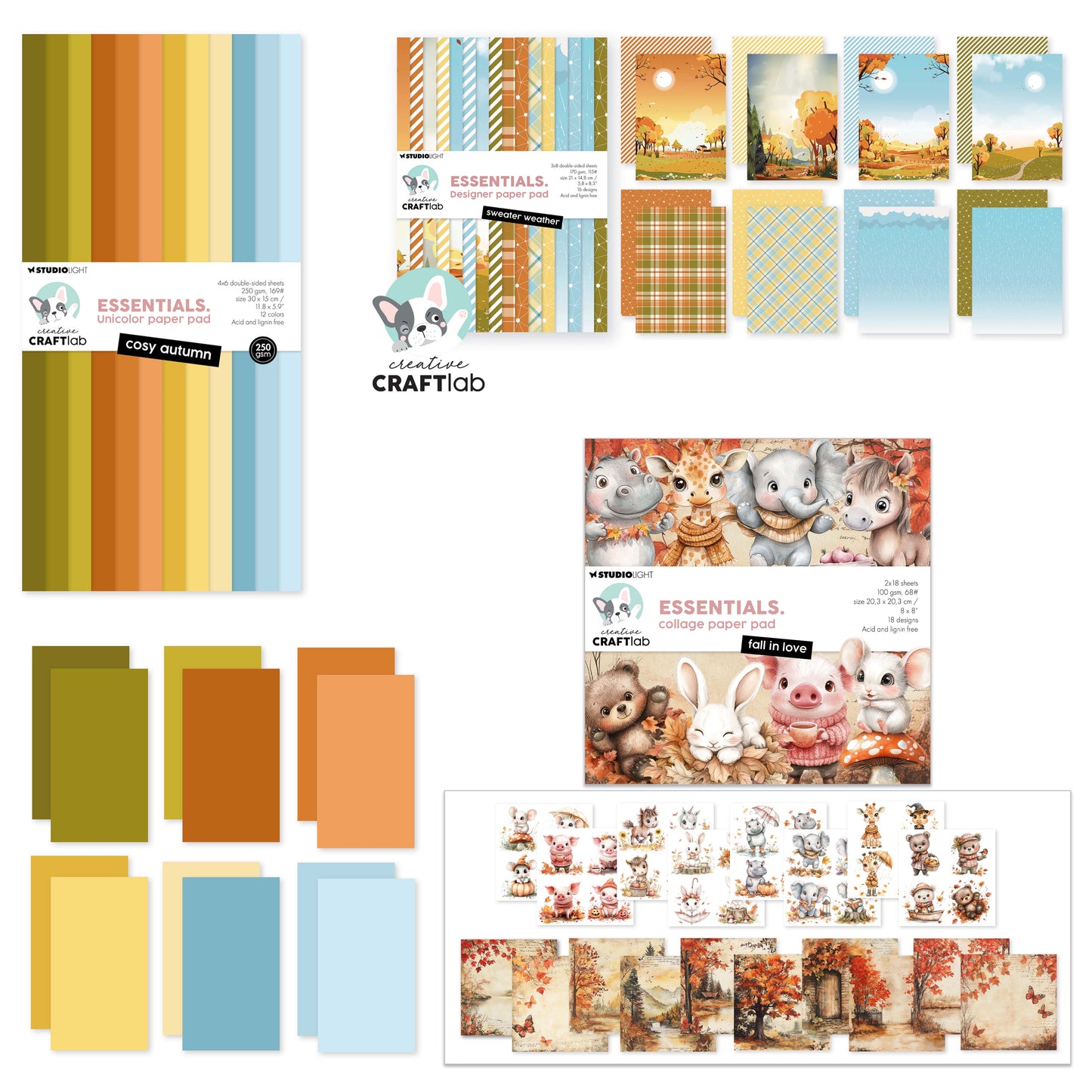 Creative Craftlab Essentials Cosy Autumn Paper Bundle
