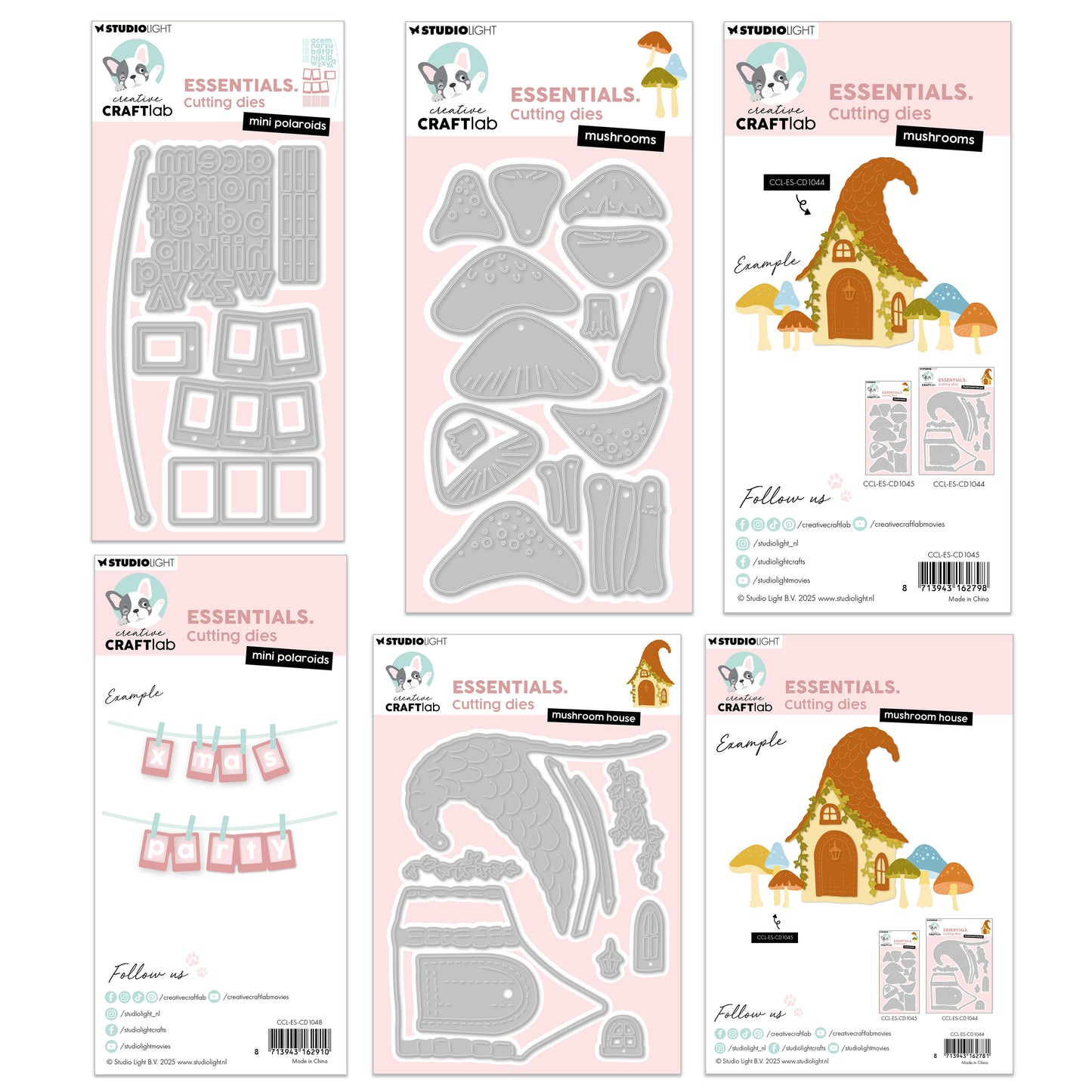 Creative Craftlab Essentials Mushroom House & Polaroids Cutting Die Bundle