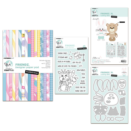 Creative Craftlab Friendz Benjamin Die, Stamp & Paper Bundle