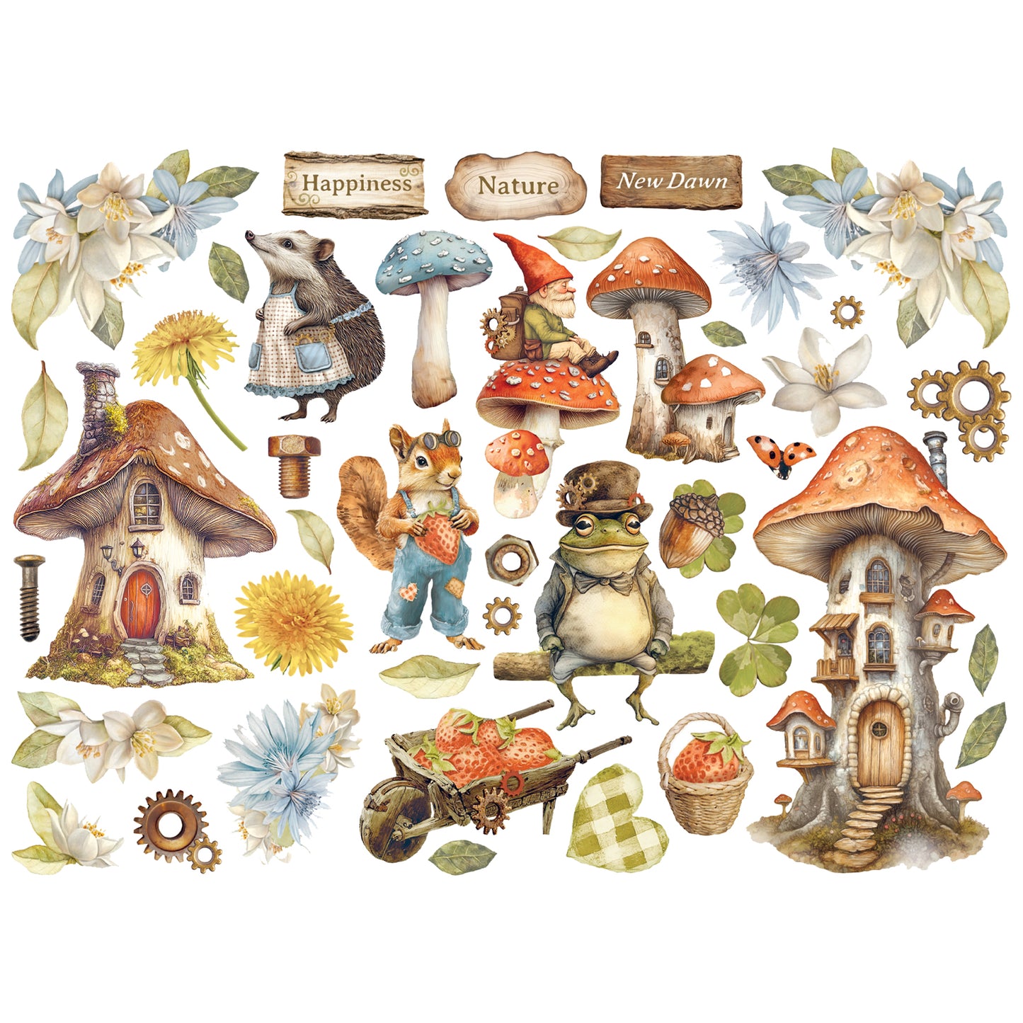 Stamperia Hidden Grove Die Cuts (45pcs)