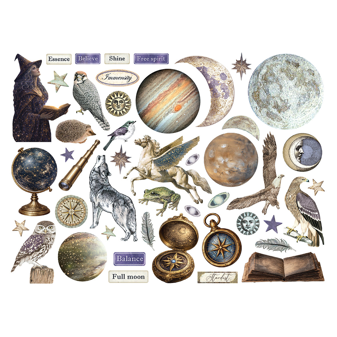 Stamperia Cosmos Die Cuts Assorted by Cristina Radovan