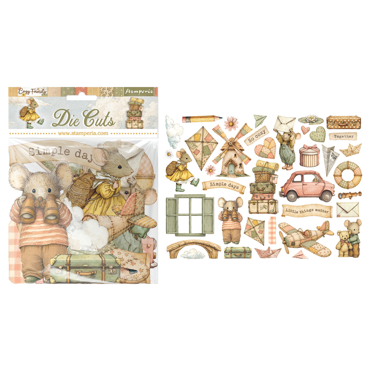 Stamperia CozyFamily Die Cuts Assorted