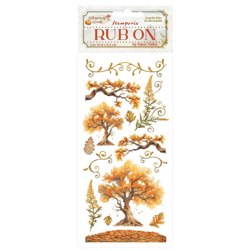 Stamperia Whispering Woods Rub-On 4x8,5 Inch Oak