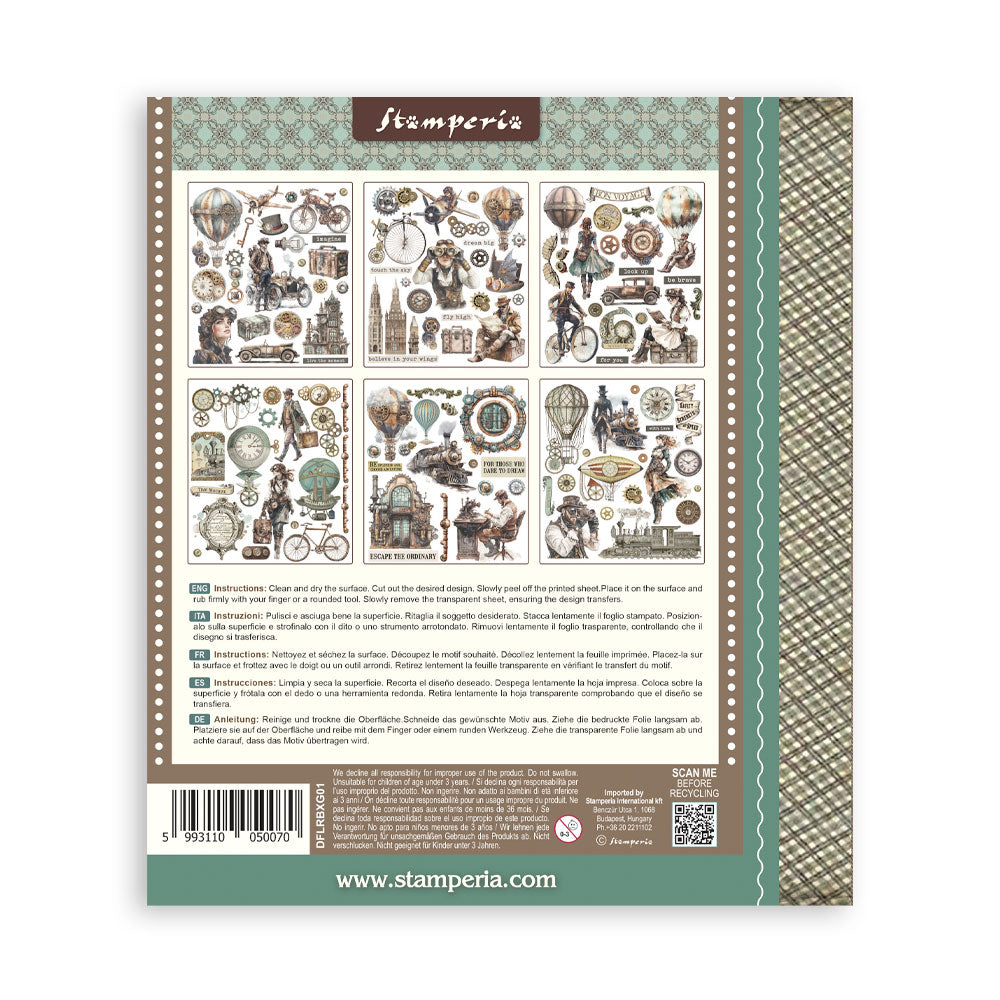 Stamperia Voyages Fantastiques Rub-On 20,5x23cm Assortment (6pcs)