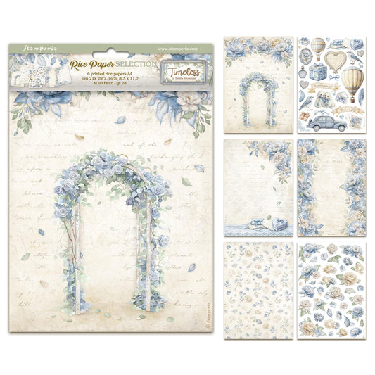 Stamperia Timeless A4 Rice Paper Selection (6pcs)