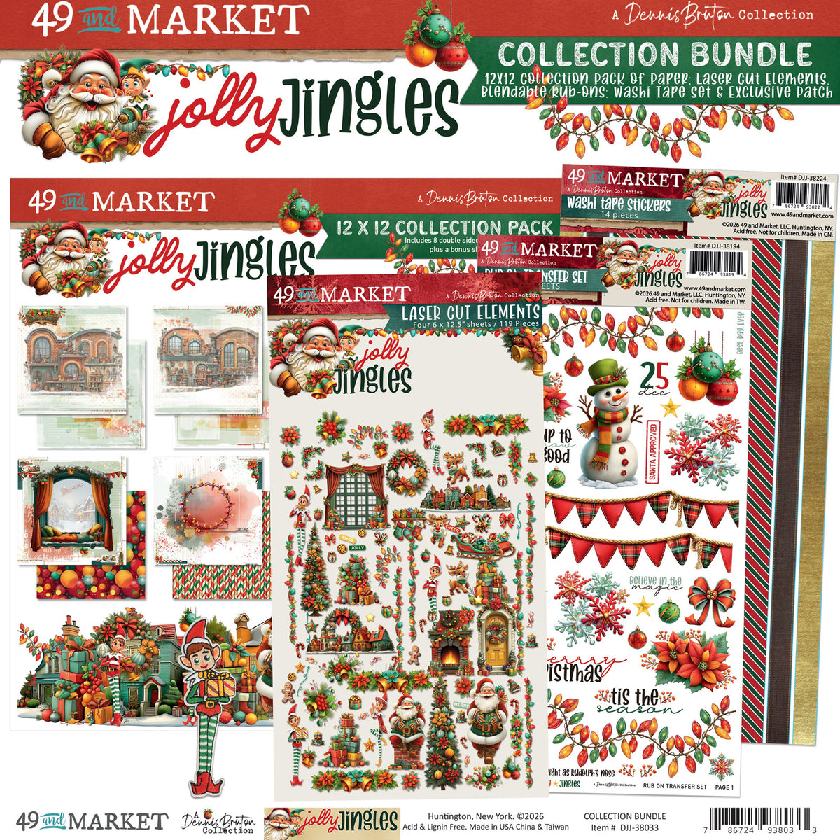 49 And Market Jolly Jingles Bundle Collection w/ patch
