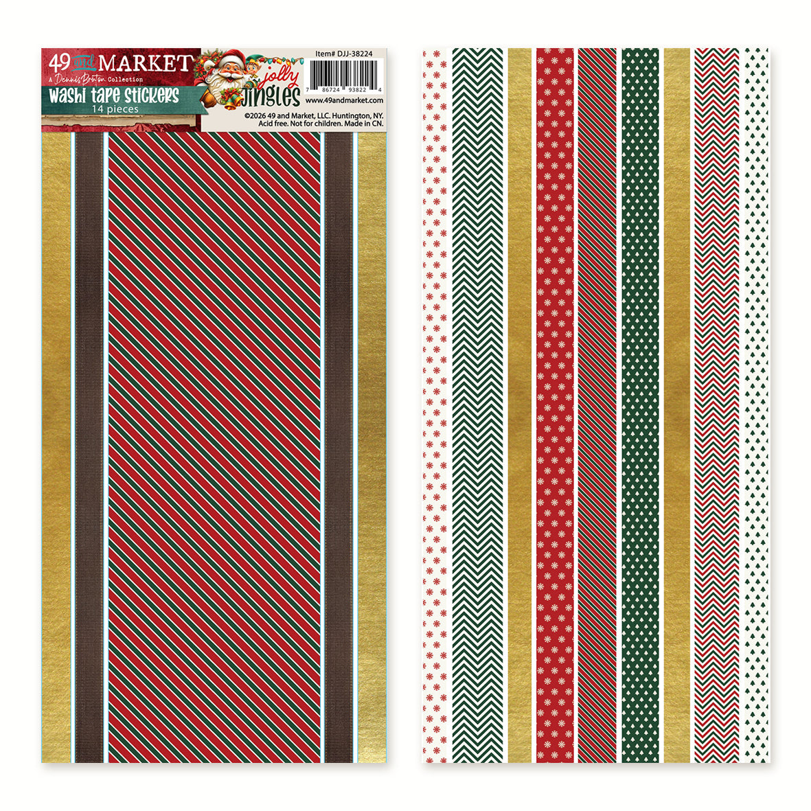 49 And Market Jolly Jingles Washi Sticker Set