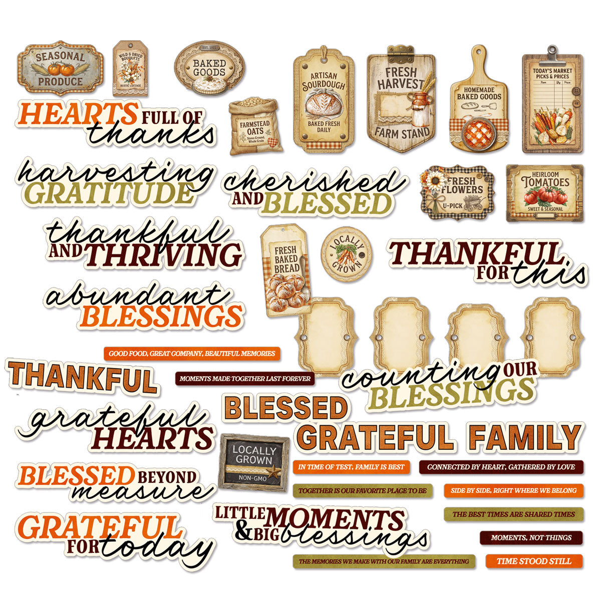 49 And Market Season's Bounty Chipboard Set